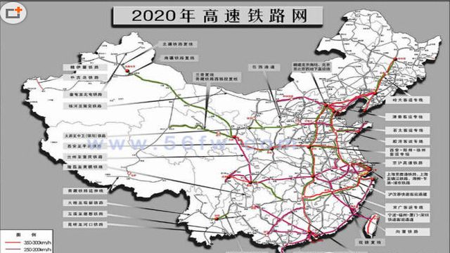 中国高铁网地图